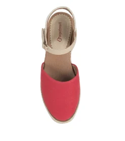 Baretraps Wedge Sandals-Ocean Closed Toe Wedge Sandal Red