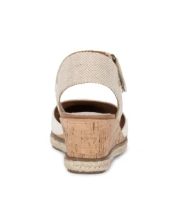 Baretraps Wedge Sandals-Ocean Closed Toe Wedge Sandal Cream