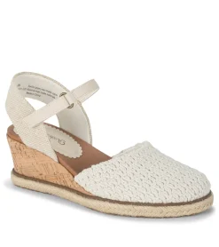 Baretraps Wedge Sandals-Ocean Closed Toe Wedge Sandal Natural