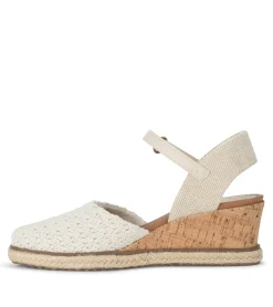 Baretraps Wedge Sandals-Ocean Closed Toe Wedge Sandal Natural