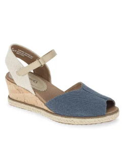 Baretraps Wedge Sandals-Odetta Espadrille Wedge Sandal NavyBlueCanvas