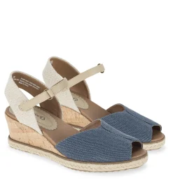 Baretraps Wedge Sandals-Odetta Espadrille Wedge Sandal NavyBlueCanvas