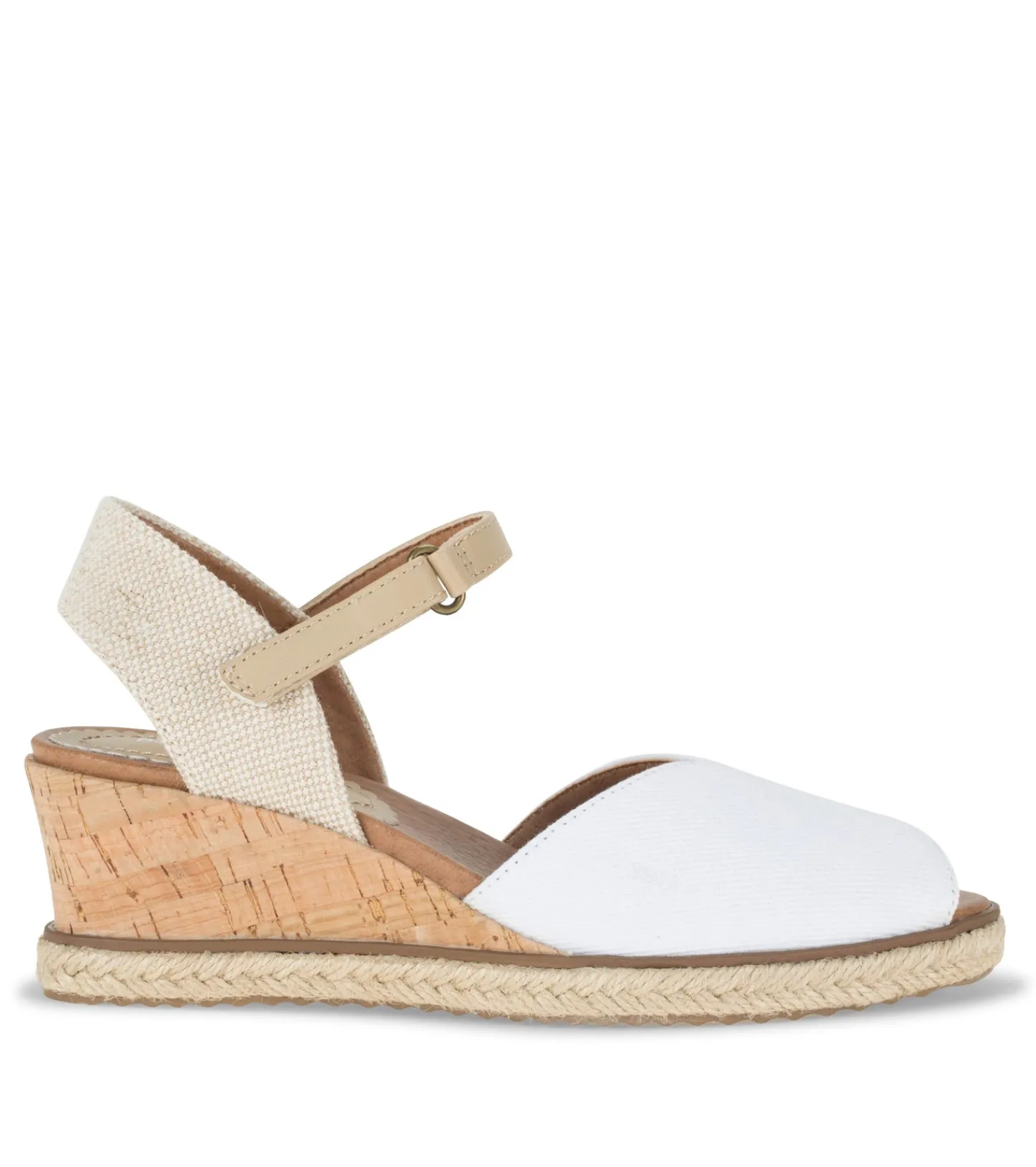 Baretraps Wedge Sandals-Odetta Espadrille Wedge Sandal WhiteCanvas