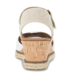 Baretraps Wedge Sandals-Odetta Espadrille Wedge Sandal WhiteCanvas