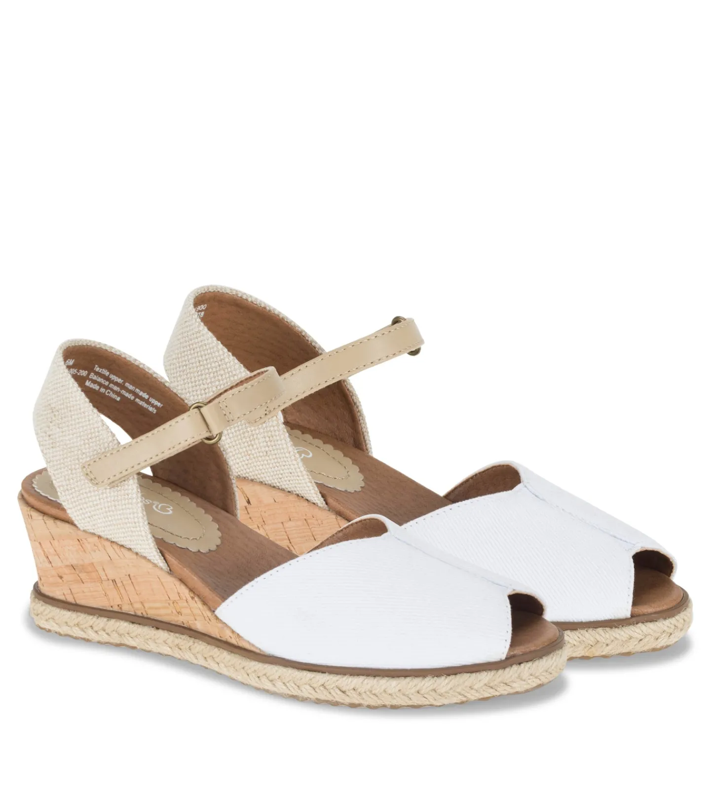 Baretraps Wedge Sandals-Odetta Espadrille Wedge Sandal WhiteCanvas