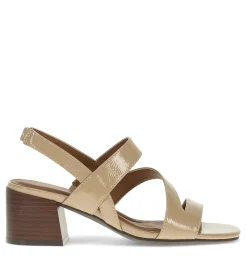 Baretraps Dress Shoes-Posha Block Heel Sandal LattePatent