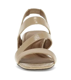 Baretraps Dress Shoes-Posha Block Heel Sandal LattePatent