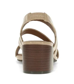 Baretraps Dress Shoes-Posha Block Heel Sandal LattePatent