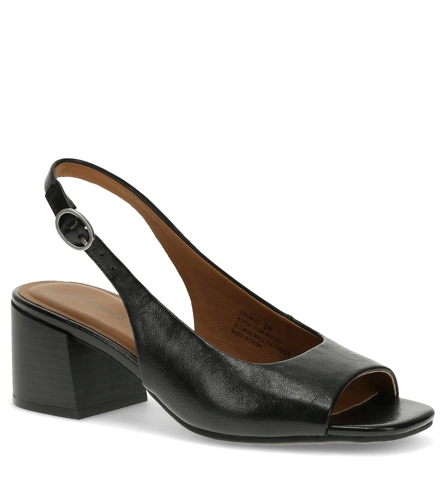 Baretraps Dress Shoes-Promise Peep Toe Slingback Pump Black