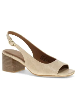 Baretraps Dress Shoes-Promise Peep Toe Slingback Pump Buff