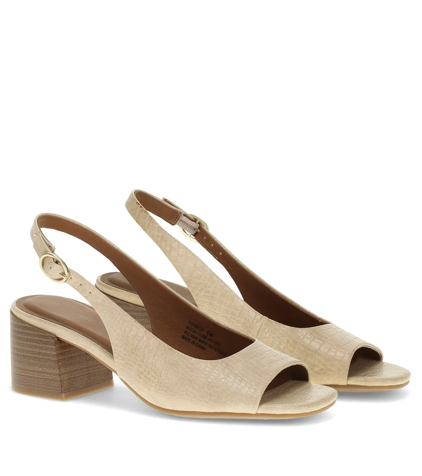 Baretraps Dress Shoes-Promise Peep Toe Slingback Pump Buff