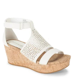 Baretraps Wedge Sandals-Raisie Wedge Sandal Cream
