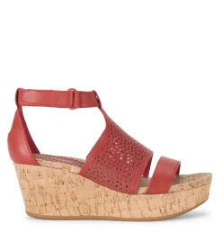Baretraps Wedge Sandals-Raisie Wedge Sandal Red