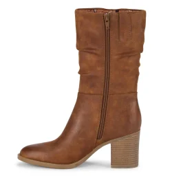 Baretraps Knee High Boots-Raz Mid Calf Boot Toffee