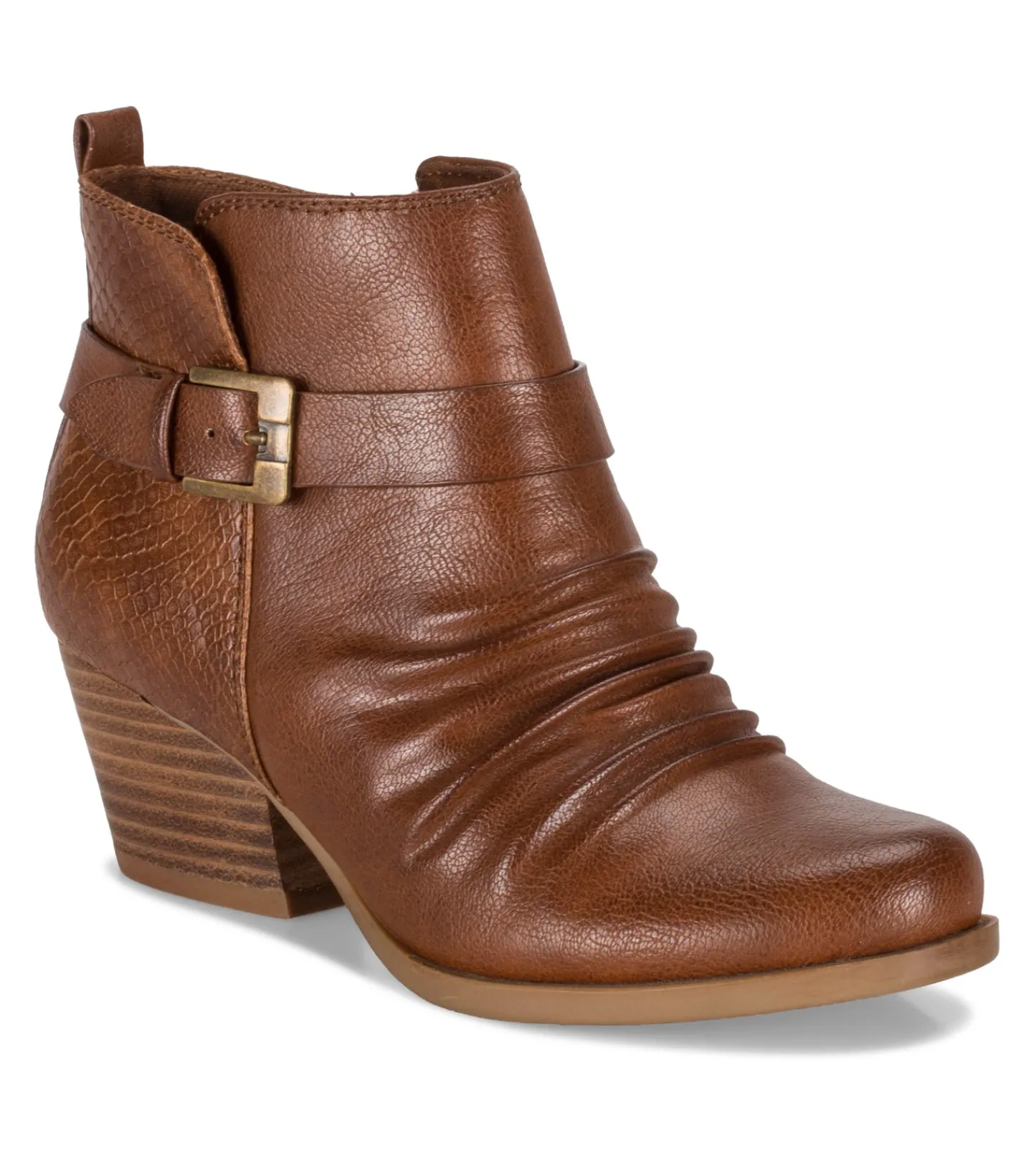 Baretraps Booties-Rebel Block Heel Bootie Cognac