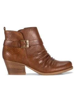 Baretraps Booties-Rebel Block Heel Bootie Cognac