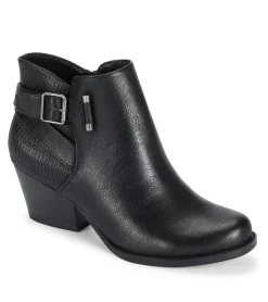 Baretraps Booties-Reggie Block Heel Bootie BlackWaveEmboss