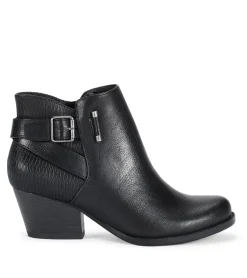 Baretraps Booties-Reggie Block Heel Bootie BlackWaveEmboss