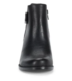 Baretraps Booties-Reggie Block Heel Bootie BlackWaveEmboss