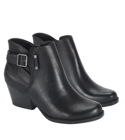 Baretraps Booties-Reggie Block Heel Bootie BlackWaveEmboss