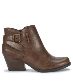 Baretraps Booties-Reggie Block Heel Bootie DarkBrown