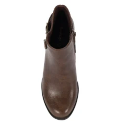 Baretraps Booties-Reggie Block Heel Bootie DarkBrown