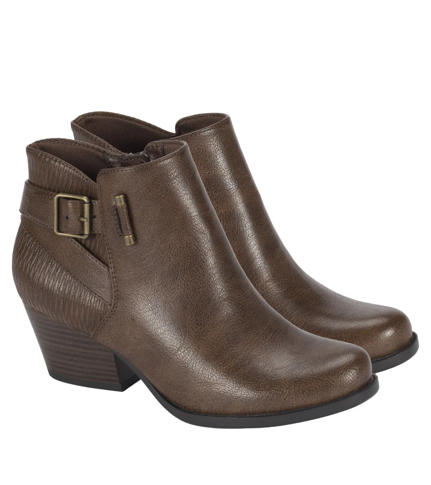 Baretraps Booties-Reggie Block Heel Bootie DarkBrown