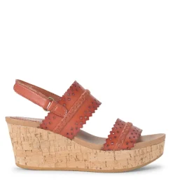 Baretraps Wedge Sandals-Rene Wedge Sandal Cayenne