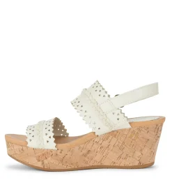 Baretraps Wedge Sandals-Rene Wedge Sandal Cream
