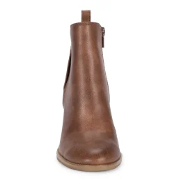 Baretraps Booties-Rhoslyn Block Heel Bootie BrushBrown