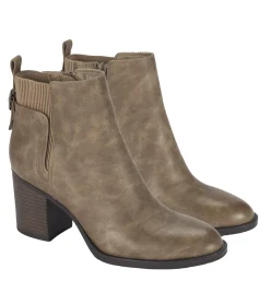 Baretraps Booties-Rhoslyn Block Heel Bootie Taupe