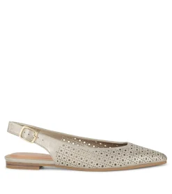 Baretraps Flats & Loafers-Riva Slingback Flat Champagne