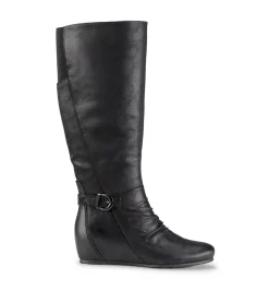 Baretraps Knee High Boots-Sammy Tall Wedge Boot Black