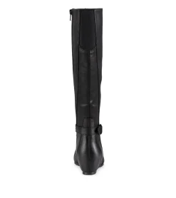Baretraps Knee High Boots-Sammy Tall Wedge Boot Black