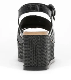 Baretraps Wedge Sandals-Savannah Wedge Sandal Black