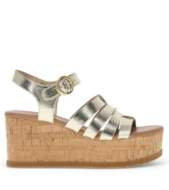 Baretraps Wedge Sandals-Savannah Wedge Sandal LightGold