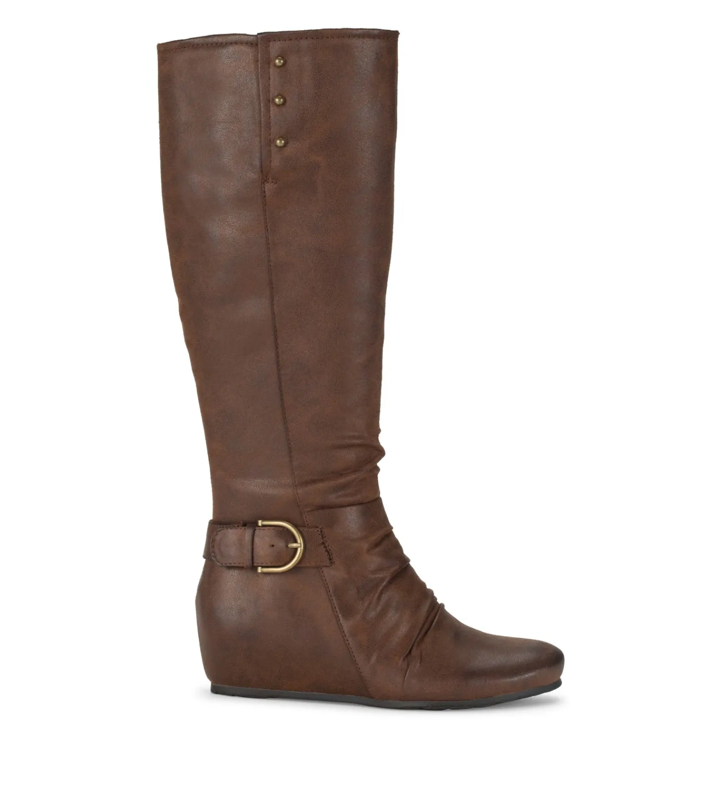 Baretraps Knee High Boots-Scarlett Tall Wedge Boot BrushBrown