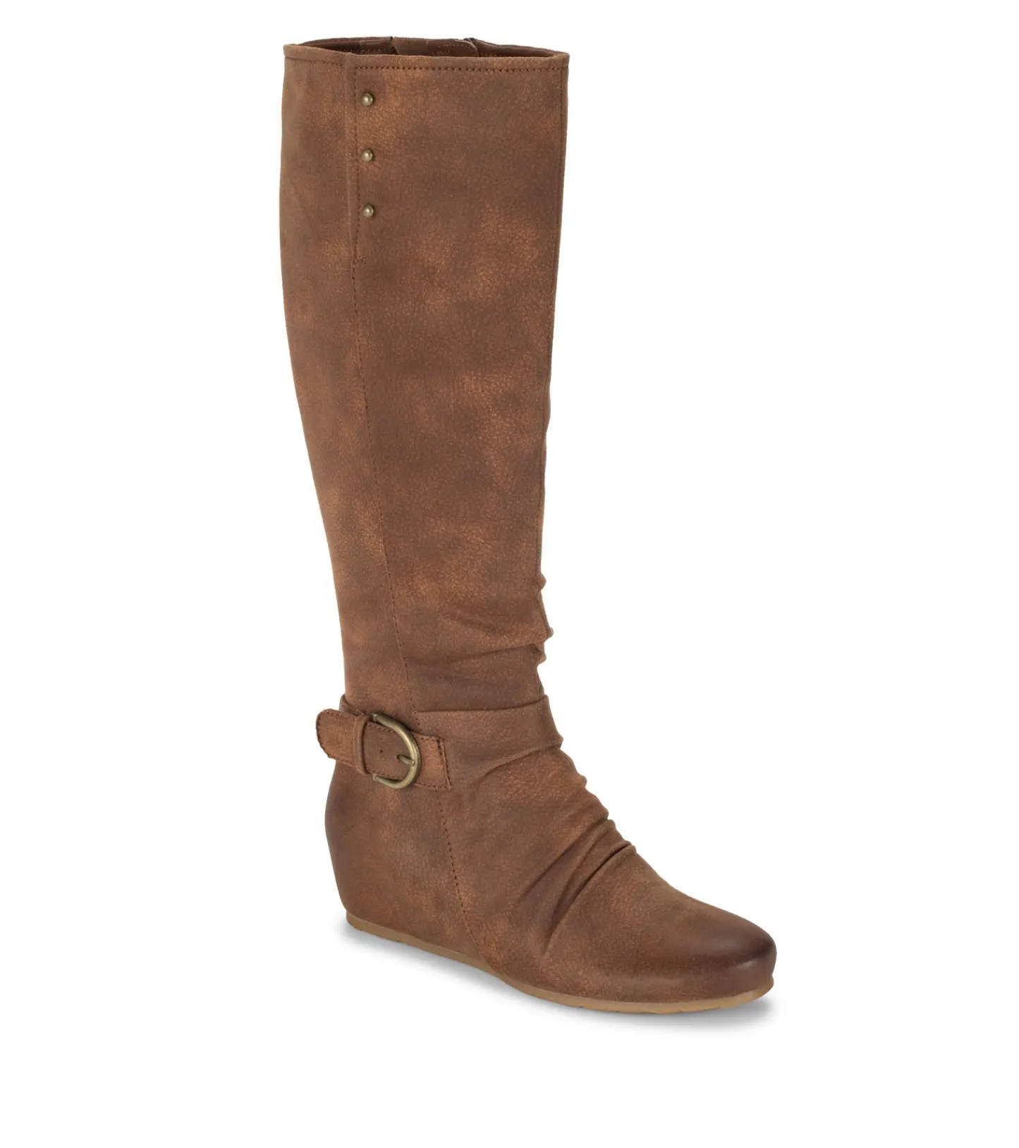 Baretraps Knee High Boots-Scarlett Tall Wedge Boot Cashew