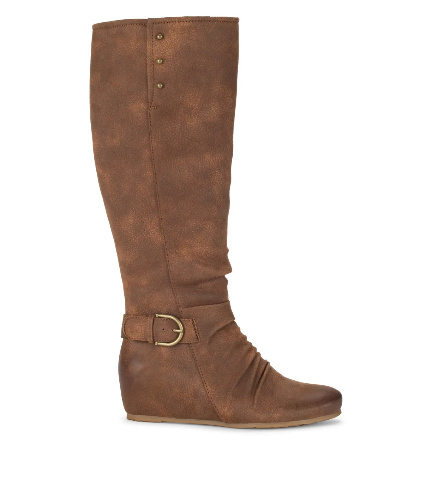 Baretraps Knee High Boots-Scarlett Tall Wedge Boot Cashew