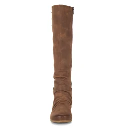 Baretraps Knee High Boots-Scarlett Tall Wedge Boot Cashew