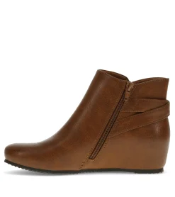 Baretraps Booties-Serena Wedge Bootie Cognac