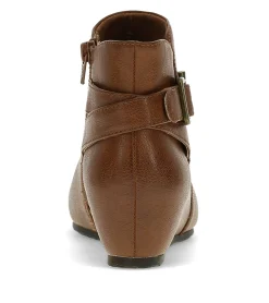 Baretraps Booties-Serena Wedge Bootie Cognac