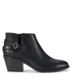 Baretraps Booties-Shannen Block Heel Bootie Black