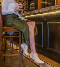 Baretraps Booties-Shannen Block Heel Bootie Milkyway