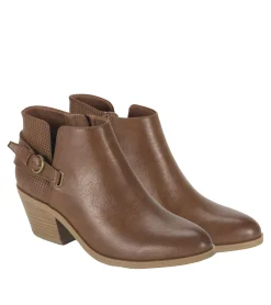 Baretraps Booties-Shannen Block Heel Bootie Walnut