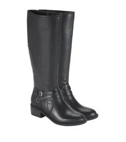 Baretraps Wide Calf Boots|Knee High Boots-Stratford Wide Calf Riding Boot Black