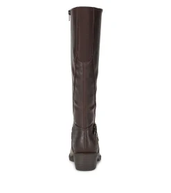 Baretraps Wide Calf Boots|Knee High Boots-Stratford Wide Calf Riding Boot DarkBrown