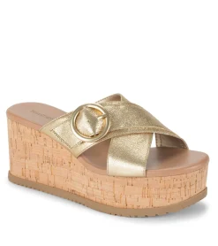 Baretraps Wedge Sandals-Sydney Wedge Sandal Gold