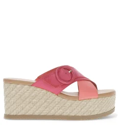 Baretraps Wedge Sandals-Sydney Wedge Sandal PinkPunch
