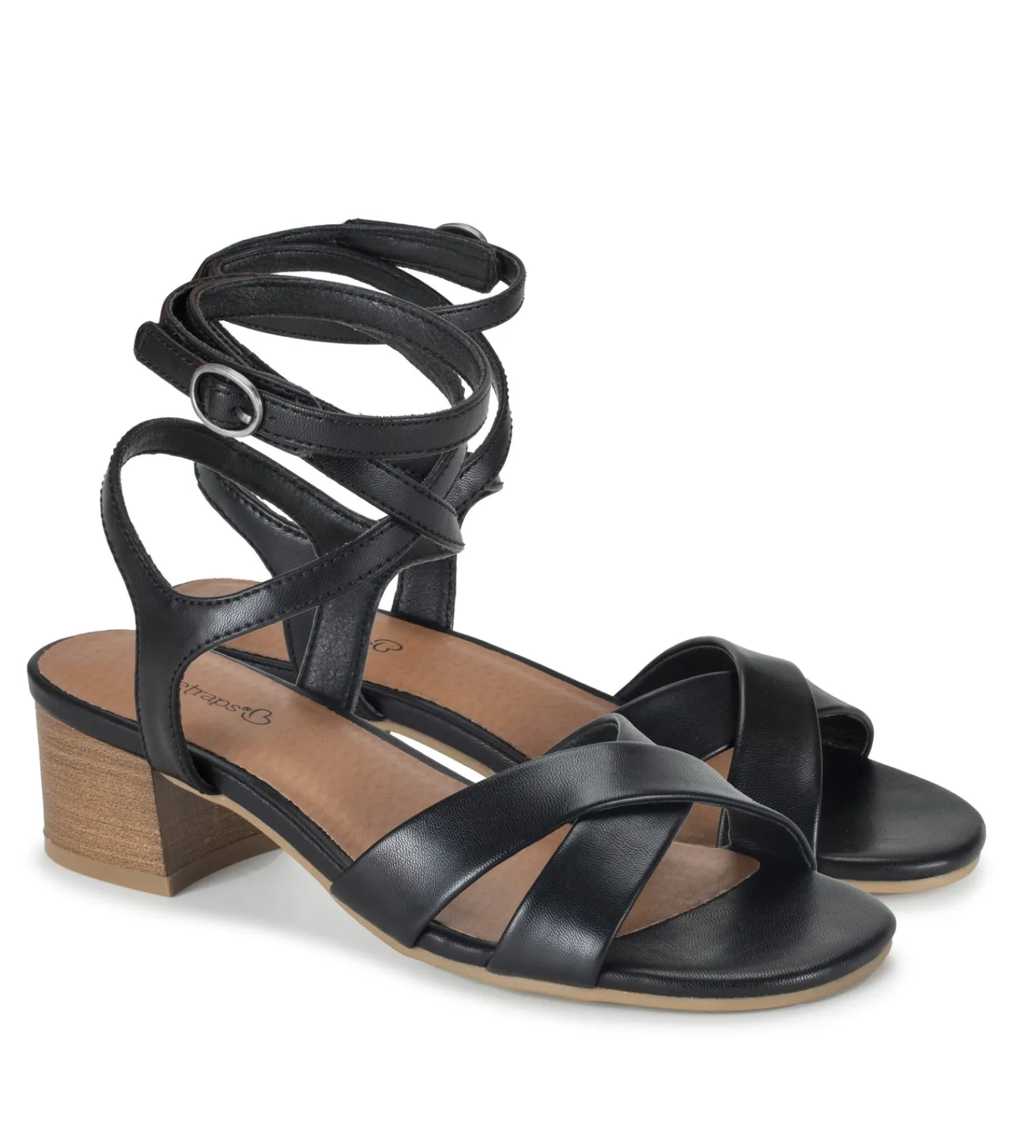 Baretraps Classic Comfort Sandals-Valerie Block Heel Sandal Black